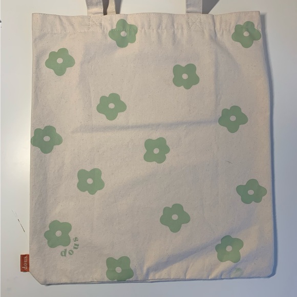 Dous Sage Green Flower Power Tote Bag - Picture 3 of 6